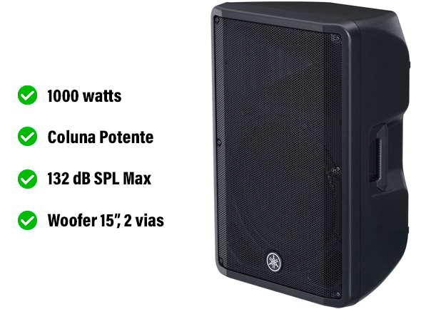 Yamaha DBR-15 Colonne bi-amplifiée de 15 pouces 1000W 132dB Yamaha DBR-15 Colonne bi-amplifiée de 15 pouces 1000W 132dB